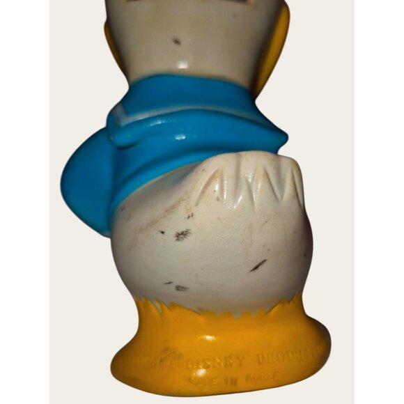 Vintage Donald Duck Rubber Toy Figure Piggy Bank - Picture 7 of 8